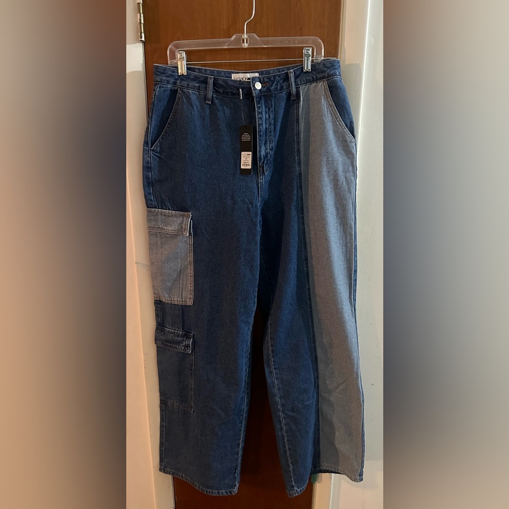 NWT Fashion Nova Two Tone Jeans Size 15